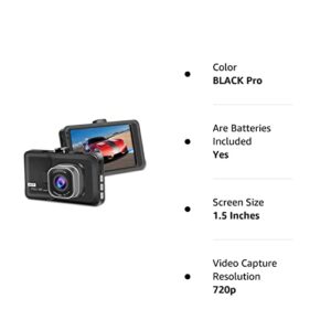 HX Studio Dash Cam,Dash Camera for Car,3 Inch LCD Screen,720P Full HD Car Dashboard Recorder,120° Wide Angle Dashcam,Night Vision,WDR, Motion Detection, Parking Mode