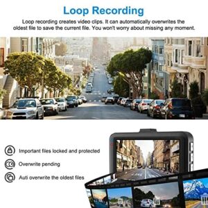 HX Studio Dash Cam,Dash Camera for Car,3 Inch LCD Screen,720P Full HD Car Dashboard Recorder,120° Wide Angle Dashcam,Night Vision,WDR, Motion Detection, Parking Mode