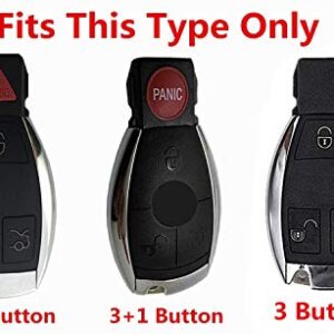 Rpkey Silicone Keyless Entry Remote Control Key Fob Cover Case protector Replacement Fit For Mercedes Benz W203 W210 W211 AMG W204 C E R CL GL S SL BGA CLS CLK CLA SLK Case Classe IYZ3312 MB-KEYPROG2