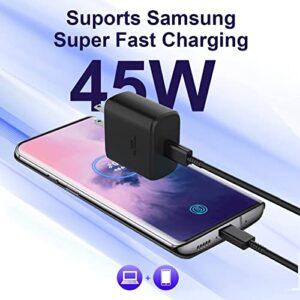 Samsung Super Fast Charger Type C, 45W USB C Super Fast Charging for Samsung Galaxy S23 Ultra/S23/S23+/S22/S22 Ultra/S22+/Note 20/S20/S21, Galaxy Tab S7/S7+/S8/S8+Ultra, 2Pack, Galaxy A, PPS Charger