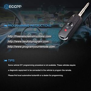 ECCPP OUCG8D-620M-AUncut Keyless Entry Remote Control Car Key Fob Shell Case Replacement for 07-12 for Mitsubishi Eclipse Endeavor Endeavor Lancer Outlander OUCG8D-620M-A (Pack of 2)