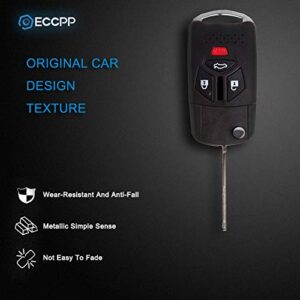 ECCPP OUCG8D-620M-AUncut Keyless Entry Remote Control Car Key Fob Shell Case Replacement for 07-12 for Mitsubishi Eclipse Endeavor Endeavor Lancer Outlander OUCG8D-620M-A (Pack of 2)