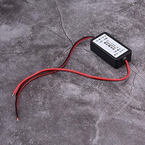 Qiilu 12V DC Car Rearview Camera Power Relay Capacitor Filter Rectifier