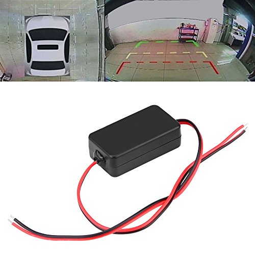 Qiilu 12V DC Car Rearview Camera Power Relay Capacitor Filter Rectifier