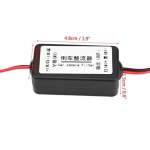 Qiilu 12V DC Car Rearview Camera Power Relay Capacitor Filter Rectifier