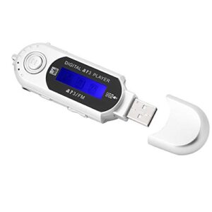 MP3 Players, Portable Music MP3 USB Player with LCD Screen FM Radio Voice Recorder Support 32GB TF Card(Silver)