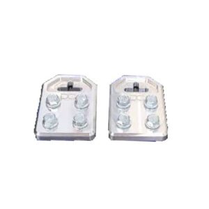 dc audio – flat 4 spot battery terminals – aluminum (pair)