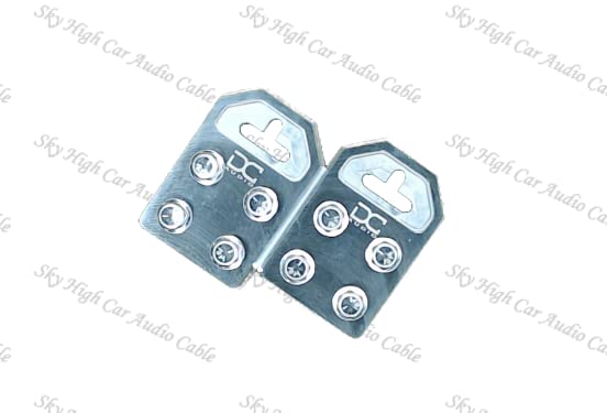 DC Audio - Flat 4 Spot Battery Terminals - Aluminum (Pair)