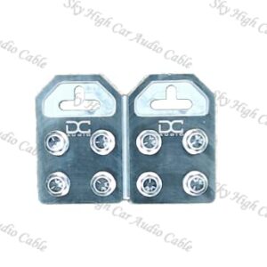 DC Audio - Flat 4 Spot Battery Terminals - Aluminum (Pair)