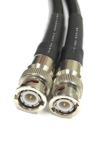 Custom Cable Connection 10 Foot BNC Male to BNC Male LMR400 Times Microwave 50 Ohm Coax Low Loss Antenna Cable for Ham Radio, WLAN, CB Radio and WiFi Antenna Feeders