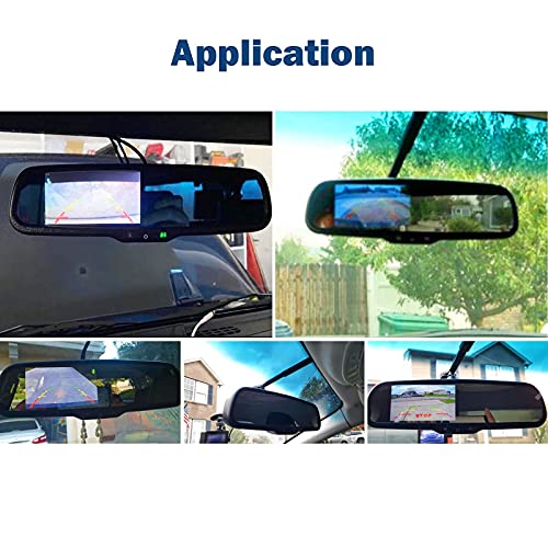 RED WOLF 4.3" Rear View Backup Mirror Monitor W/Dual Channel Fit Ford F150 2004-2014, F250/350 04-2015, Toyota Tacoma 2011-2015, Corolla RAV4 2008-2014, 2010-2014 Chevy Equinox Reverse Display