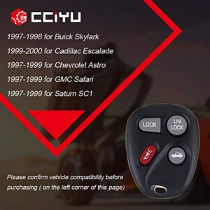cciyu Remote Replacement Key Fob Clicker Control Keyless Entry Replacement for for C hevy S10 Blazer 1500 1500HD 2500 2500HD 3500 Suburban 1500 2500 ABO1502T