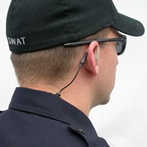 SoundWaves® by PCL Receive Only Tactical Earpiece. 2.5mm Jack with Large Right Ear tip, Attaches Directly to Speaker Microphone.