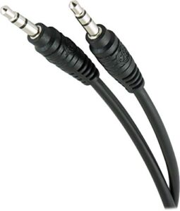 ge 3.5mm auxiliary audio cable 6ft, black, 33572