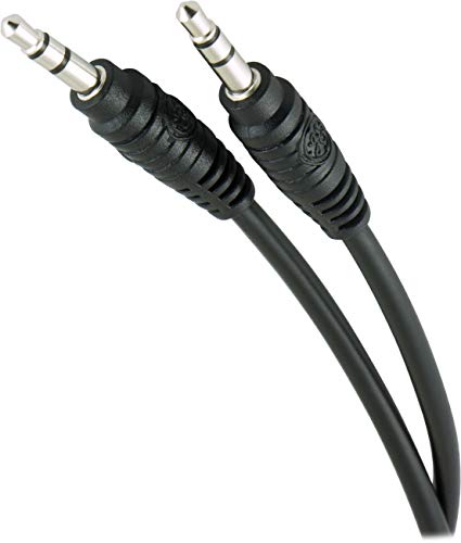 GE 3.5mm Auxiliary Audio Cable 6ft, Black, 33572