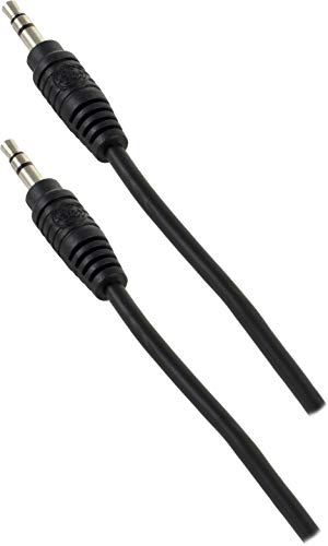 GE 3.5mm Auxiliary Audio Cable 6ft, Black, 33572