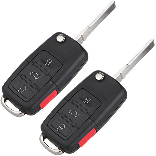 SCITOO Replacement for 2X4 Button Key Fob Keyless Entry Remote Fob 02-10 Volkswagen Jetta Passat Golf NBG735868T