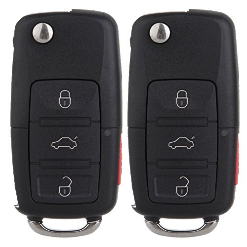 SCITOO Replacement for 2X4 Button Key Fob Keyless Entry Remote Fob 02-10 Volkswagen Jetta Passat Golf NBG735868T