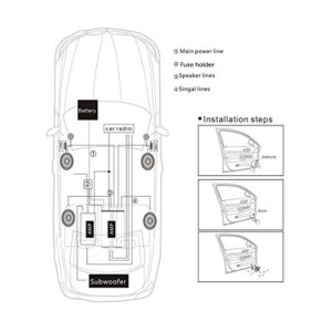 2pcs 4 Inch 60W 2 Way Car Coaxial Vehicle Door Auto Audio Music Stereo Full Range Frequency HiFi Speakers