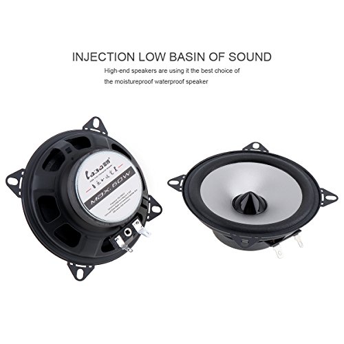 2pcs 4 Inch 60W 2 Way Car Coaxial Vehicle Door Auto Audio Music Stereo Full Range Frequency HiFi Speakers