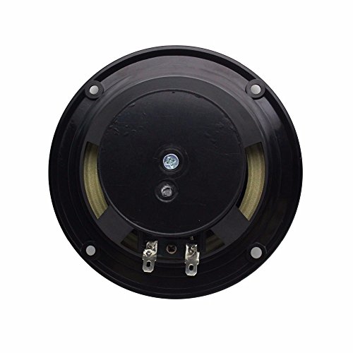 Herdio 4 Inches Waterproof Marine Ceiling Flush Wall Mount Speakers with 160 Watts Power, Handling for Kitchen Bathroom Boat Car Motorcycle Cloth Surround and Low Profile Design - 1 Pair (Black)