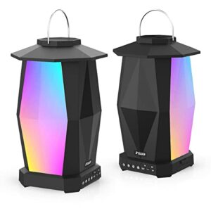 inwa outdoor bluetooth speakers, infinity link wireless speaker with true stereo sound, ipx5 waterproof, beat-driven light show, seamlessly to phone, tv box, projector, echo dot, for patio, yard, pool