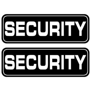 Security Officers Magnetic Signs For Vehicles Trucks, SUV and Cars, Rover, Patrol Security 18"×6" (2 Pack)(Black)