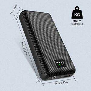 THOUSTA 7.4V Heated Vest Battery Pack with LED Display 30000mAh Huge Capacity Power Bank for Heated Jacket Heated Hoodie Heated Sleeping Pad DC Port and USB Port Phone Charger