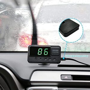 VJOYCAR C60s Universal Digital GPS Speedometer Car Hud Head Up Display with MPH Speed Alert Fatigue Driving Alarm, 100% for All Cars Truck Motorcycle ATV SUV Pick-up Scooter Golf Cart