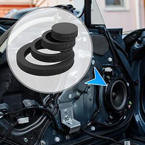 X AUTOHAUX 4 PCS Speaker Fast Rings 6" 6.5" 6.75 Inch Car Speaker Foam Baffles Enhancer System Sponge Car Horns Sponge Bass Blocker Kit for 6" to 6.75" Speakers