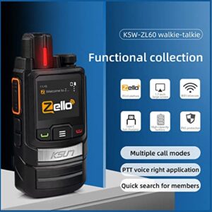 Walkie Talkie Phones Zello PTT Button APP WiFi Mobile Radio 3G/4G Network 100 Miles Long Range Smartphone GPS Android KSUN ZL60