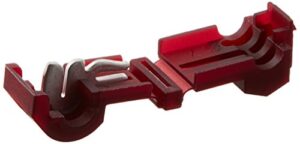 install bay rtt red insultion displacement t-tap connector 22-18 gauge – 100 pack