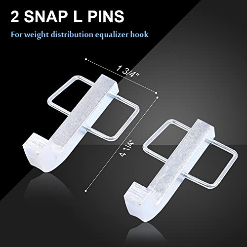 2PCS Snap L Pins Equalizer for Weight Distribution Equalizer Hitches Quiet Clip Pair Set