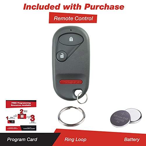 KeylessOption Keyless Entry Remote Car Key Fob for 94-97 Honda Accord 96-00 Civic A269ZUA106