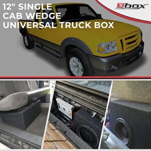 Bbox Single Sealed 12 Inch Subwoofer Enclosure - Car Subwoofer Boxes & Enclosures - Made in USA Premium Subwoofer Box Improves Audio Quality, Sound & Bass - Nickel Finish Subwoofer Terminals - Black