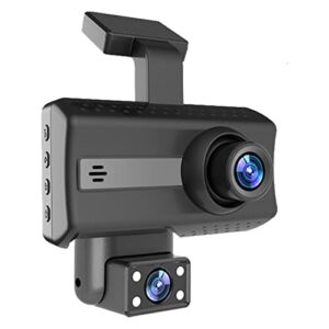 3.5 inch ips screen car dash cam, 1080p fhd dvr dash cam front and rear, 170° wide angle dashboard camera, night vision, loop recording, dash camera for cars, parking monitor, built in g-sensor (a)