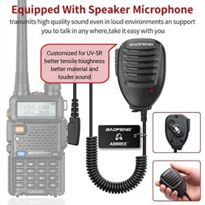 Ham Radio Handheld Baofeng UV-5R Radio UHF VHF Dual Band Two Way Radio Long Range Handheld Walkie Talkies with Extra Li-ion Battery Programming Cable AR771 Antenna Headsets Full Kits-2Pack