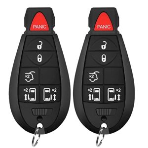 saverremotes 6 button key fob compatible for 2008-2015 chrysler town and country，2008-2014 dodge grand caravan