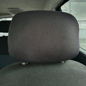 Moyishi 4PCS Universal Headrest Covers Black Polyester Cover Protector for Cars Trucks & Cover DVD TV Monitors