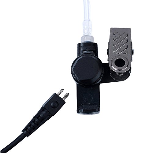 KEYBLU 2 Pcs 2-Wire Surveillance Acoustic Tube Walkie Talkie Earpiece/Headset Compatible with Motorola Radio CP200 CP200d CLS1410 CLS1110 CLS1413 GP2000 XU1100 PRO1150 MU12(2 PCS)