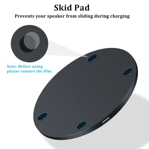 Fulaim Magnetic Wireless Charger Pad Compatible with Sonos Roam, Portable Bluetooth Speaker Charging Dock, Type-C Cable Included (No AC Adapter)