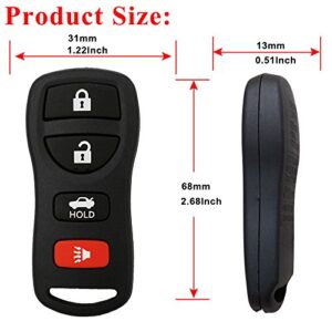 Compatible for 2002-2006 Infiniti Q45 Keyless Entry Remote Control Car Key Fob Replacement for KBRASTU15(Pack of 2)