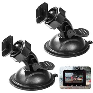 dash cam suction cup mount, camera holder window bracket, universal dash camera view mirror mount driving video recorder holder, 2 pcs