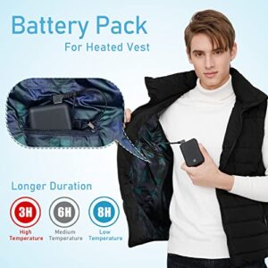 LEAPSEE Heated Vest Battery Pack, Portable Charger for Heating Jackets, USB & Type C Powerbank for iPhone, Samsung Galaxy, and More