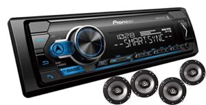 pioneer mxt- s3166bt digital media receiver + (4) 6.5″ 2 way speaker bundle with pandora premium trial