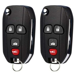 Flip Key Fob fits 2005-2010 Chevy Pontiac Saturn Keyless Entry Remote (15252034), Set of 2