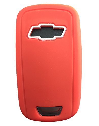 KAWIHEN Silicone Key Fob Cover Compatible with Chevrolet Chevy Camaro Cruze Equinox Impala Malibu Sonic OHT01060512 KR55WK50073（Orange）