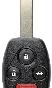 KeylessOption Keyless Entry Remote Control Uncut Car Ignition Key Fob Replacement for OUCG8D-380H-A