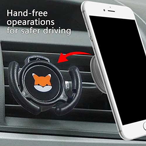 HOMEFOX Holder Car Mount Compatible for Popsocket Collapsible Grips- 2 Pack Mount for Car Vent, Socket Car Holder for iPhone with Secure Vent Clip for Horizontal Air Vent ONLY, Black