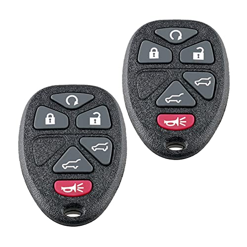 Key Fob Keyless Entry Remote fits 2007-2014 Chevy Tahoe Suburban Cadillac Escalade GMC Yukon (fits Part # 15913427, 20869057, 22756462), Set of 2